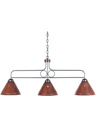 Franklin 3 Light Punched Tin Pendant With Choice of Finish